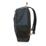 Sac à dos personnalisé, polyvalent recyclé en polyester Urban Outdoor couleur bleu marine cinquième vue