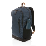 Sac à dos personnalisé, polyvalent recyclé en polyester Urban Outdoor couleur bleu marine sixième vue