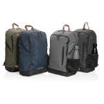 Sac à dos personnalisé, polyvalent recyclé en polyester Urban Outdoor couleur bleu marine vue générale