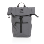 Sac à dos imperméable pour PC portable de 15,6´´ WaterResistant couleur gris foncé vue avec logo