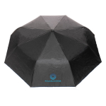 Parapluie pliant en pongé RPET 190T avec deux couleurs Ø97 Bicolor couleur bleu marine vue avec logo