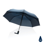 Petit parapluie imprimé pliant coupe-vent en RPET Ø97 Windproof couleur bleu marine