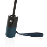 Petit parapluie imprimé pliant coupe-vent en RPET Ø97 Windproof couleur bleu marine quatrième vue