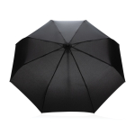 Petit parapluie avec ouverture et fermeture auto coupe-vent Ø94 RPET couleur noir deuxième vue
