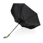 Petit parapluie avec ouverture et fermeture auto coupe-vent Ø94 RPET couleur noir troisième vue