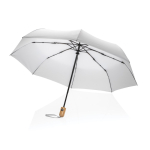 Petit parapluie avec ouverture et fermeture auto coupe-vent Ø94 RPET couleur blanc septième vue