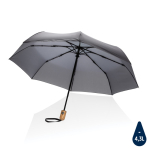 Petit parapluie avec ouverture et fermeture auto coupe-vent Ø94 RPET couleur gris foncé