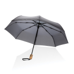 Petit parapluie avec ouverture et fermeture auto coupe-vent Ø94 RPET couleur gris foncé septième vue