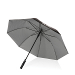 Grand parapluie automatique avec éco-design bicolore Ø120 RPET Bicolor couleur argenté avec zone d'impression