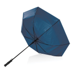 Grand parapluie automatique avec éco-design bicolore Ø120 RPET Bicolor couleur bleu marine troisième vue