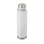 Grande bouteille personnalisée avec bande métallisée 1 L Sport Large couleur blanc