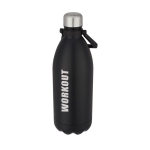 Gourde extra grande avec fonction thermos en acier, poignée 1,5L Giant couleur noir