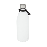 Gourde extra grande avec fonction thermos en acier, poignée 1,5L Giant couleur blanc