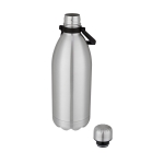 Gourde extra grande avec fonction thermos en acier, poignée 1,5L Giant couleur argenté deuxième vue