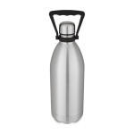 Gourde extra grande avec fonction thermos en acier, poignée 1,5L Giant couleur argenté troisième vue