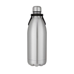 Gourde extra grande avec fonction thermos en acier, poignée 1,5L Giant couleur argenté deuxième vue frontale