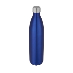 Grande bouteille isotherme en inox avec logo 1 L Thermique Cove couleur bleu