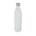 Grande bouteille isotherme en inox avec logo 1 L Thermique Cove couleur blanc