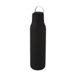 Gourde isotherme en inox avec poignée sur le couvercle 600 ml Fancy couleur noir quatrième vue