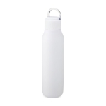 Gourde isotherme en inox avec poignée sur le couvercle 600 ml Fancy couleur blanc quatrième vue