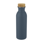 Bouteille en acier avec un couvercle en bambou 650 ml Glorious couleur bleu pétrole
