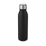 Gourde de sport en inox avec couvercle métallisé 700 ml Harper couleur noir