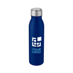 Gourde de sport en inox avec couvercle métallisé 700 ml Harper avec zone d'impression