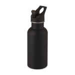 Gourde en acier avec bec sportif finition mate 500 ml Match couleur noir