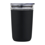 Verre en verre borosilicaté et plastique recyclé 420ml Glass couleur noir vue latérale