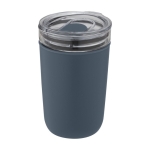 Verre en verre borosilicaté et plastique recyclé 420ml Glass couleur bleu pétrole deuxième vue frontale