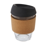 Mug take away personnalisé poignée liège de 360 ml Takeaway Cork Grip couleur noir deuxième vue