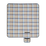 Couverture pique-nique imperméable rayée 140 g/m² avec poignée Leisure couleur kaki troisième vue