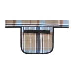 Couverture pique-nique imperméable rayée 140 g/m² avec poignée Leisure couleur kaki deuxième vue frontale