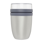 Lunch box personnalisée à compartiment 700 ml MEPAL Ellipse Breakfast couleur argenté deuxième vue frontale