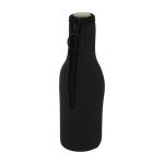 Housse à bouteille isotherme en néoprène coloré à fermeture zip Bottle couleur noir