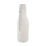 Housse à bouteille isotherme en néoprène coloré à fermeture zip Bottle couleur blanc