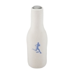 Housse à bouteille isotherme en néoprène coloré à fermeture zip Bottle couleur blanc vue impression sérigraphique