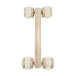 Masseur corporel publicitaire en bambou avec rouleaux Bamboo couleur naturel