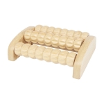 Masseur de pieds promotionnel avec 3 rouleaux en bambou Bamboo couleur naturel