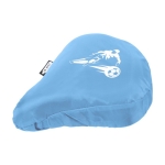 Housse pour selle de vélo en PET recyclé en différents coloris Colors couleur bleu ciel vue impression sérigraphique