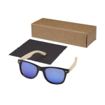 Lunettes de soleil colorées polarisées en bambou Polarized Bamboo couleur bois clair troisième vue