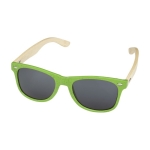 Lunettes de soleil personnalisées en bambou et platique Retro Design couleur vert