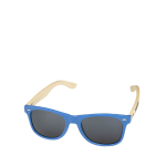 Lunettes de soleil personnalisées en bambou et platique Retro Design avec zone d'impression