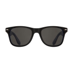 Lunettes de soleil rétro de forme carrée avec deux couleurs Bicolor couleur bleu deuxième vue frontale