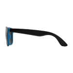 Lunettes de soleil rétro de forme carrée avec deux couleurs Bicolor couleur bleu vue latérale