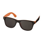 Lunettes de soleil rétro de forme carrée avec deux couleurs Bicolor couleur orange