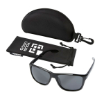 Lunettes de soleil sport polarisées noires Regular Polarized avec zone d'impression