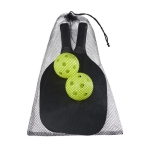 Jeu de raquettes en bois de couleur noir avec 2 balles Total Black couleur noir deuxième vue avec boîte