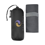 Serviette à séchage rapide 130x80cm recyclée 200 g/m2 Fitness RPET couleur gris foncé vue impression transfert