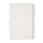 Carnet fabriqué avec cartons recyclés A5 pages lignées Milk Carton couleur blanc cassé deuxième vue arrière